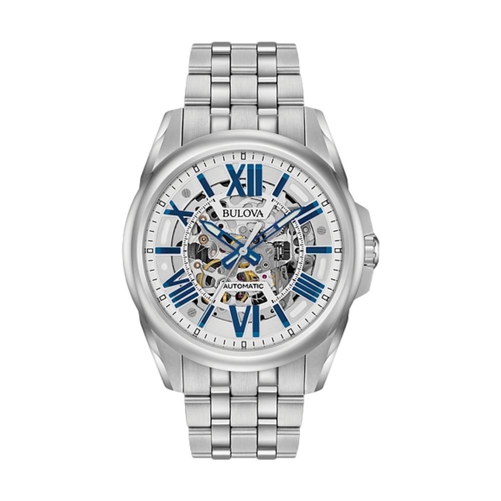 Bulova Sutton 43mm - Silver Skeleton on Bracelet